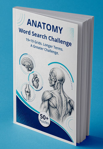 Anatomy Word Search Challenge paperback cover