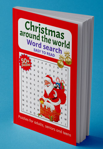 Christmas Around the World Word Search Puzzle Book paperback cover