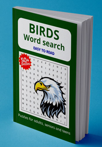 Birds Word Search Puzzle Book paperback cover