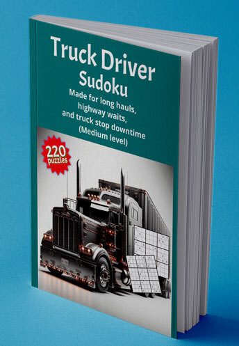 Truck Drivers Sudoku medium paperback cover