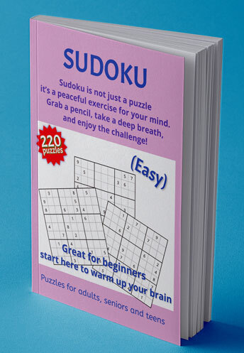 Easy Sudoku Puzzle Book paperback cover