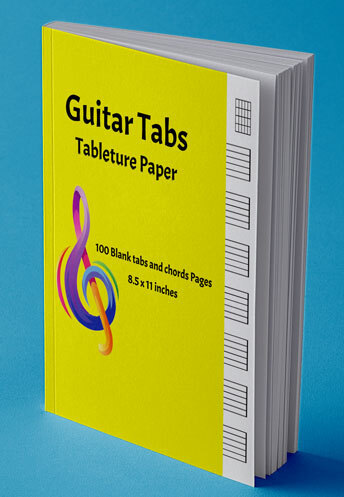 Guitar Tabs Tableture paper hardcover